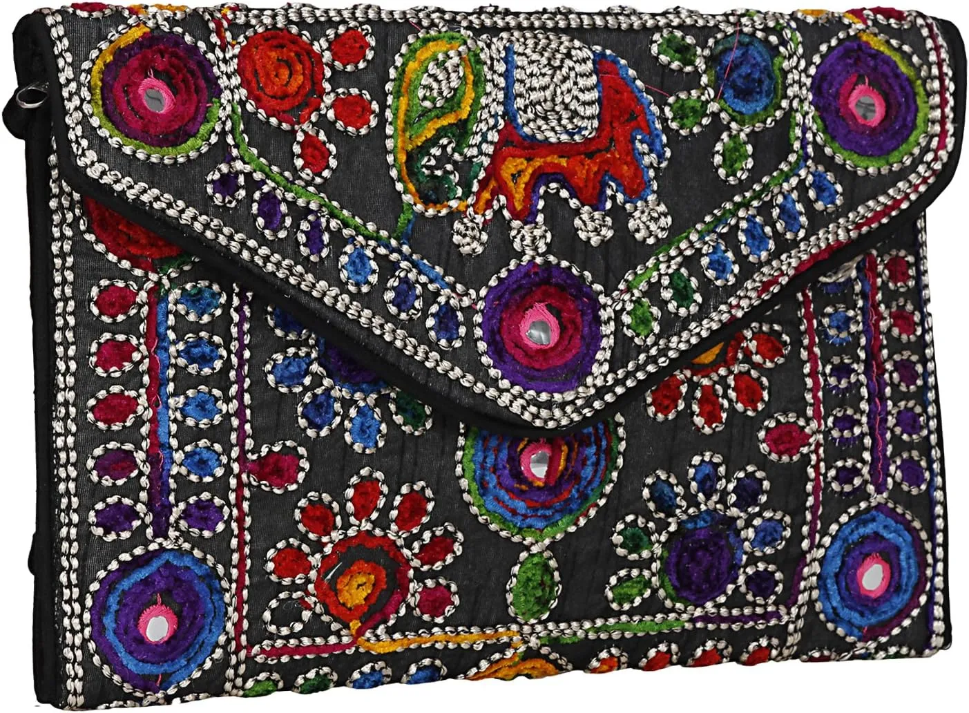Rajasthani Jaipuri Art Sling Bag Foldover Clutch Purse Quality Checked