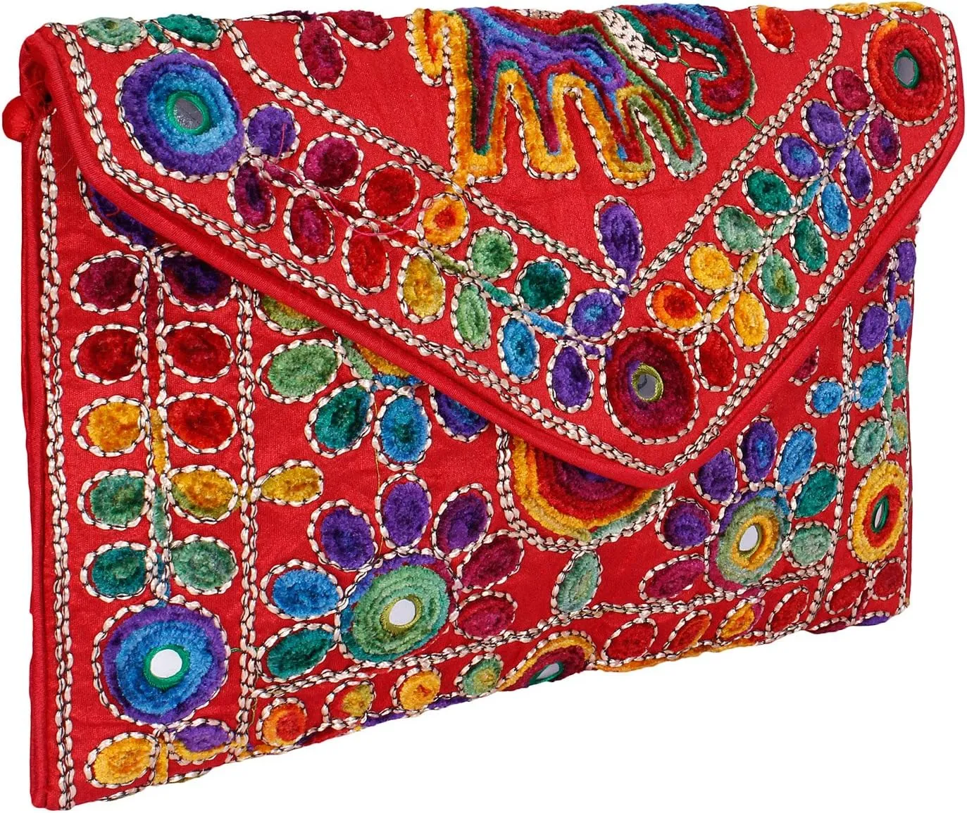 Rajasthani Jaipuri Art Sling Bag Foldover Clutch Purse Quality Checked