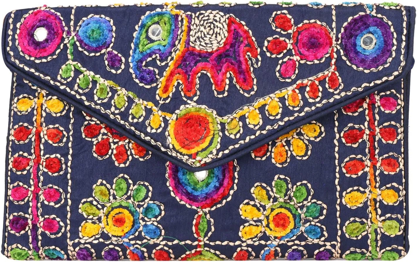 Rajasthani Jaipuri Art Sling Bag Foldover Clutch Purse Quality Checked