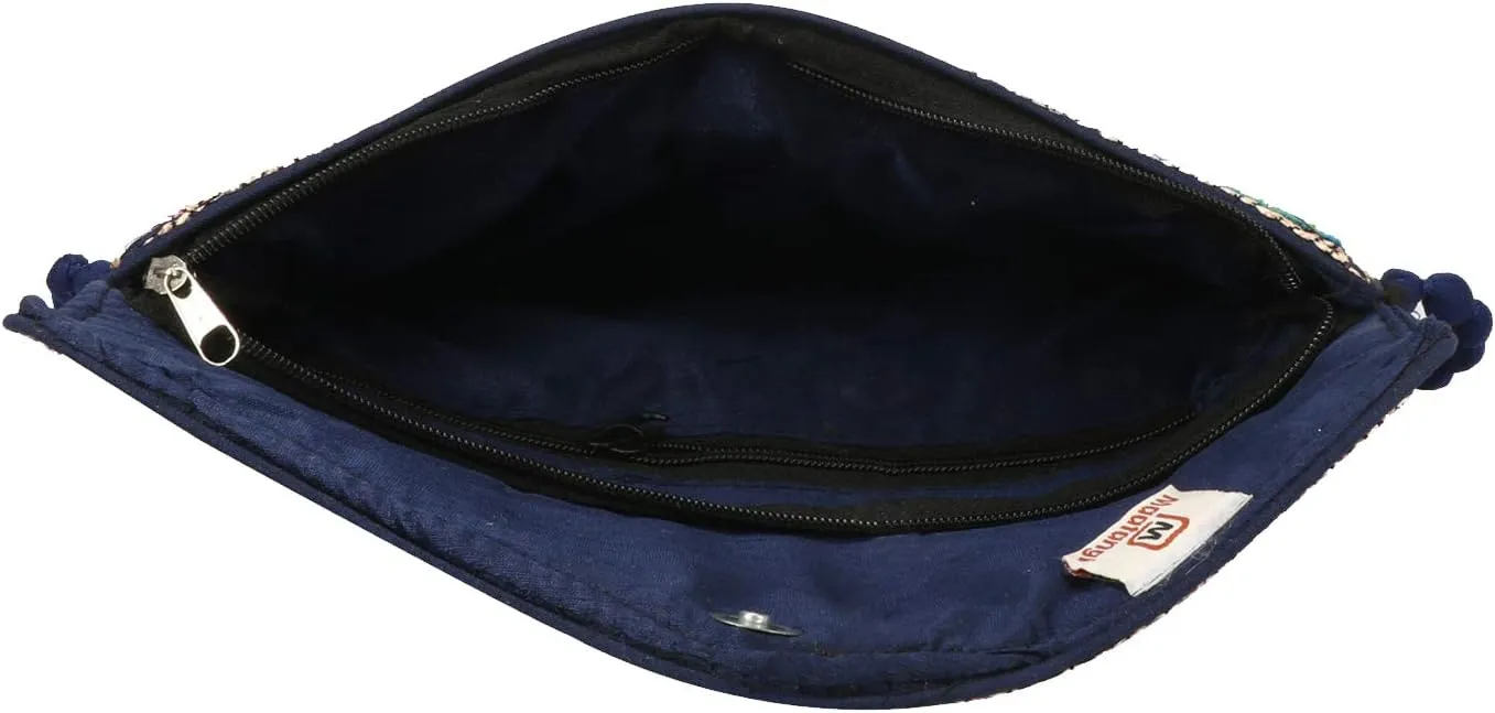 Rajasthani Jaipuri Art Sling Bag Foldover Clutch Purse Quality Checked