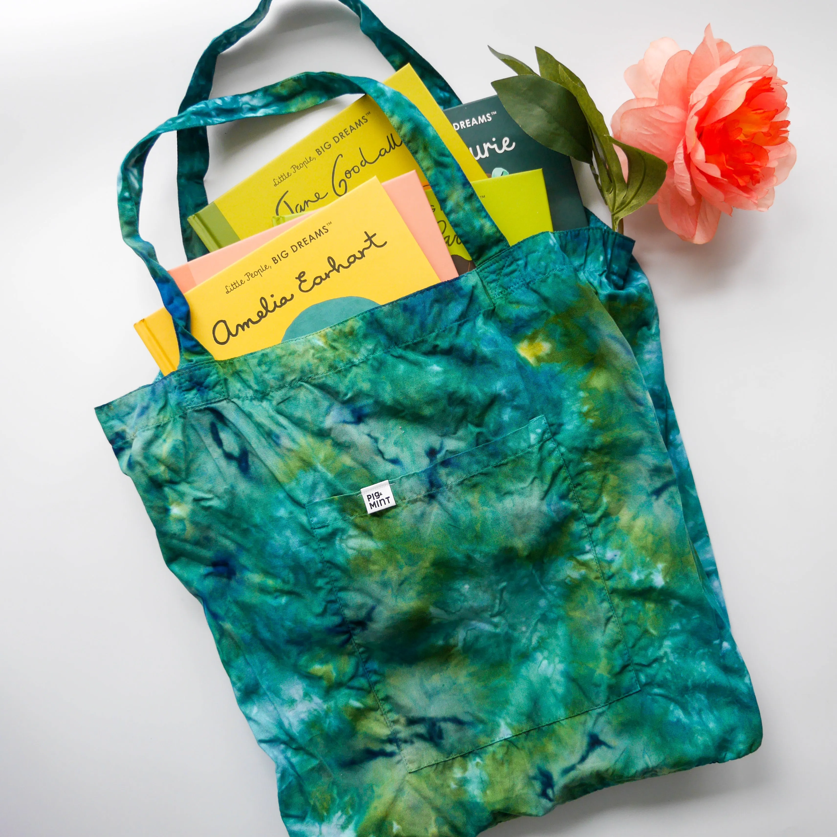 READY TO SHIP Tie-Dye Market Tote Bag