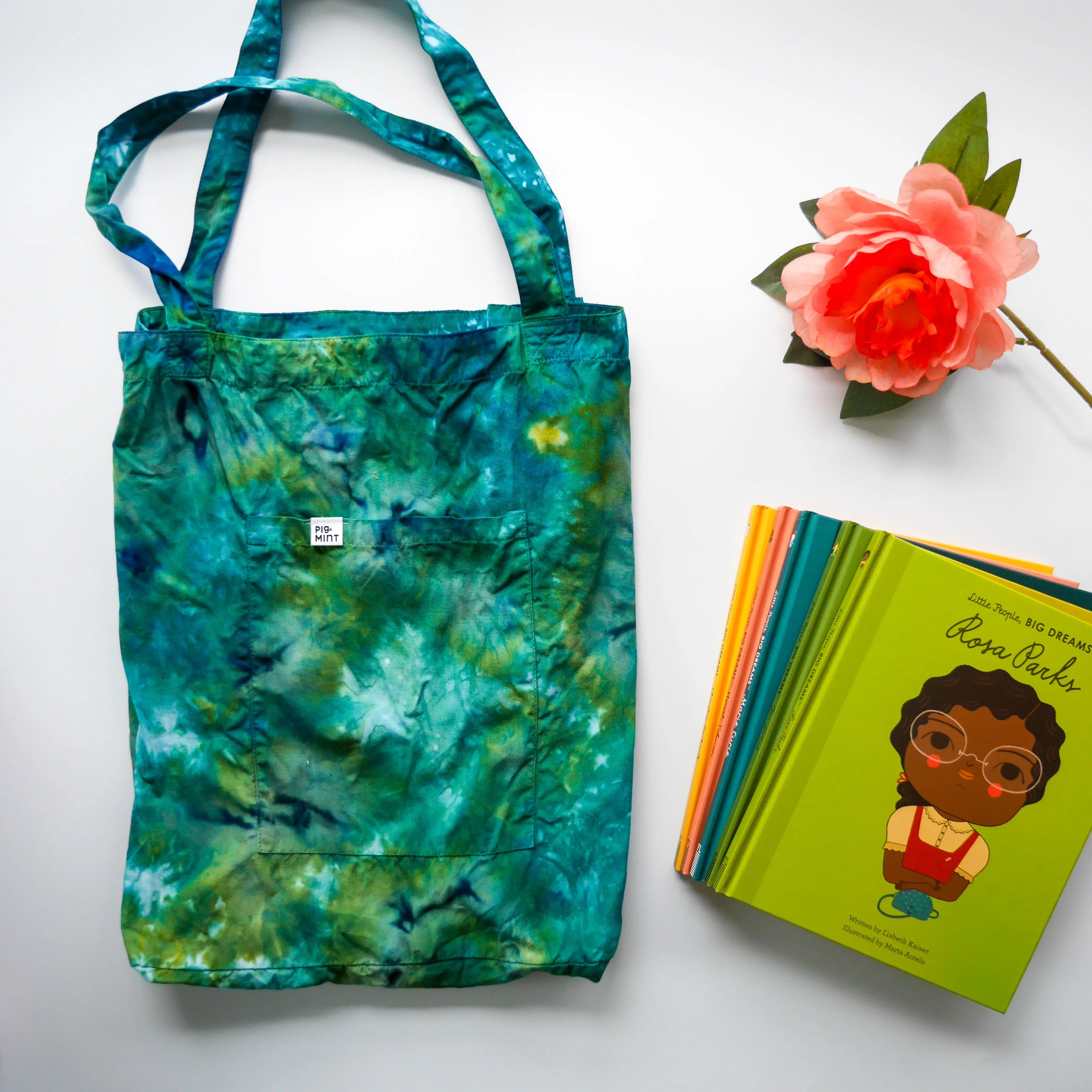 READY TO SHIP Tie-Dye Market Tote Bag