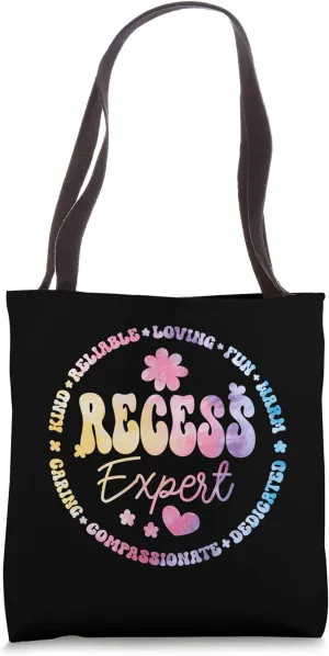 Recess Expert Squad Teachers Students Monitor Back to School Tote Bag