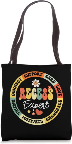 Recess Expert Squad Teachers Students Monitor Back to School Tote Bag