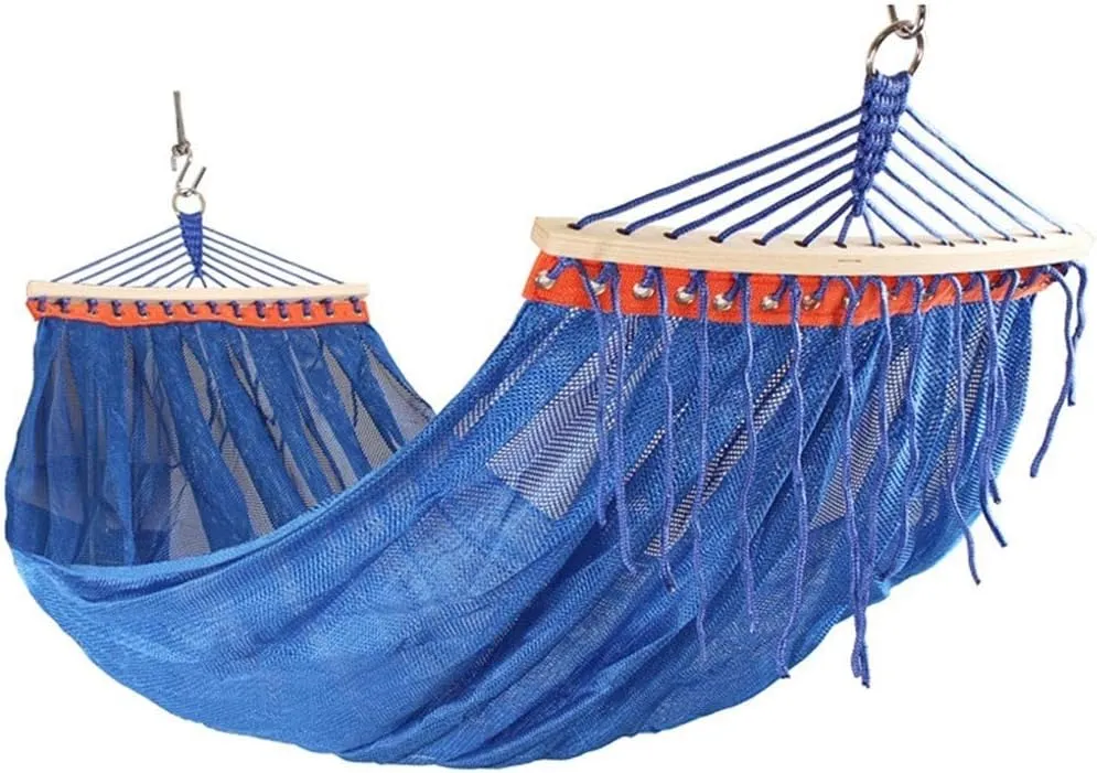 Recreation Mesh Breathable Hammock Outdoor Hammock Rollover Prevention Bedroom Camping Cotton Fabric Canvas Leisure Hanging Chair Gifts for Hikers