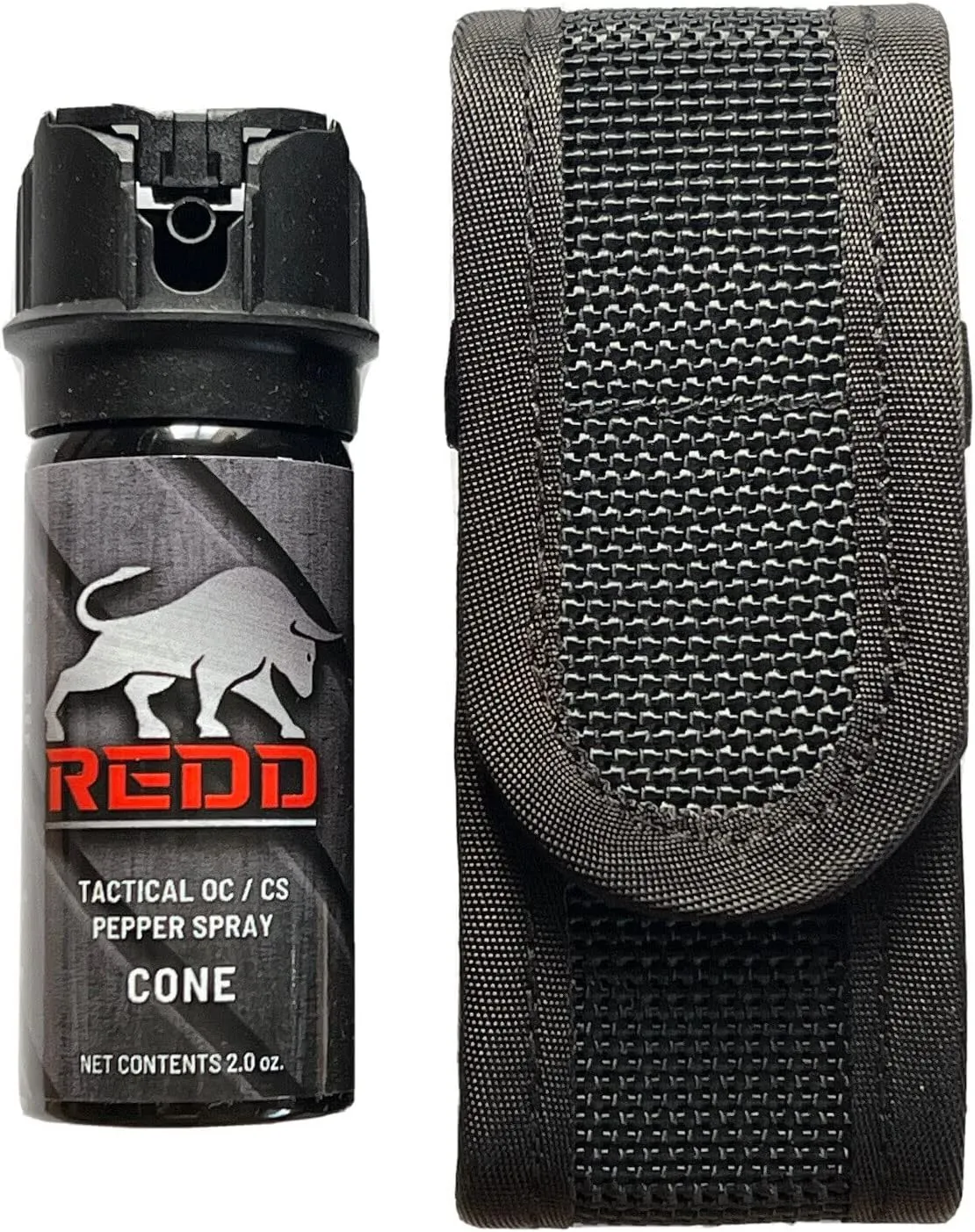 Redd Pepper Spray, Tactical OC/CS Pepper Spray and Nylon Holster - Flip Top Cone (2 Ounce)