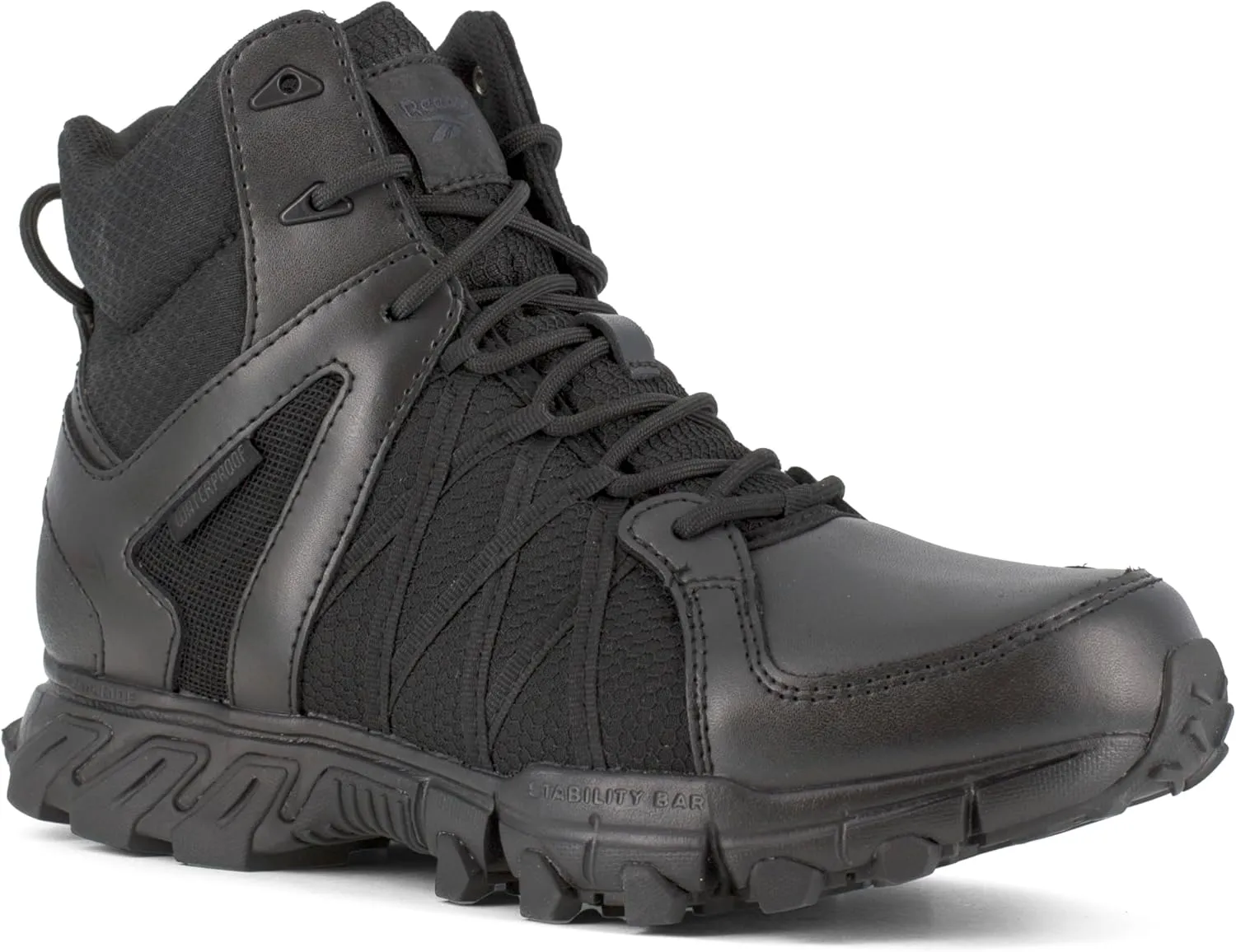 Reebok Men's Rb3450 Trailgrip 6" Tactical Waterproof Soft Toe Boot Black Work & Safety
