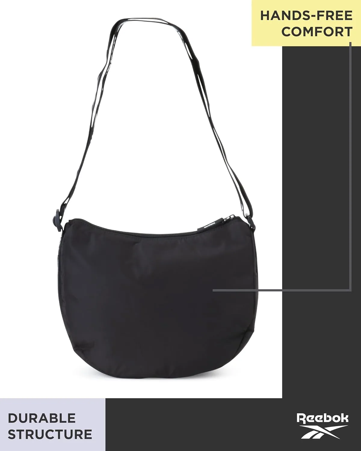 Reebok Women's Crossbody Bag - Stylish Lightweight Nylon Quilted and Non-Quilted Everyday Sling Bags for Women