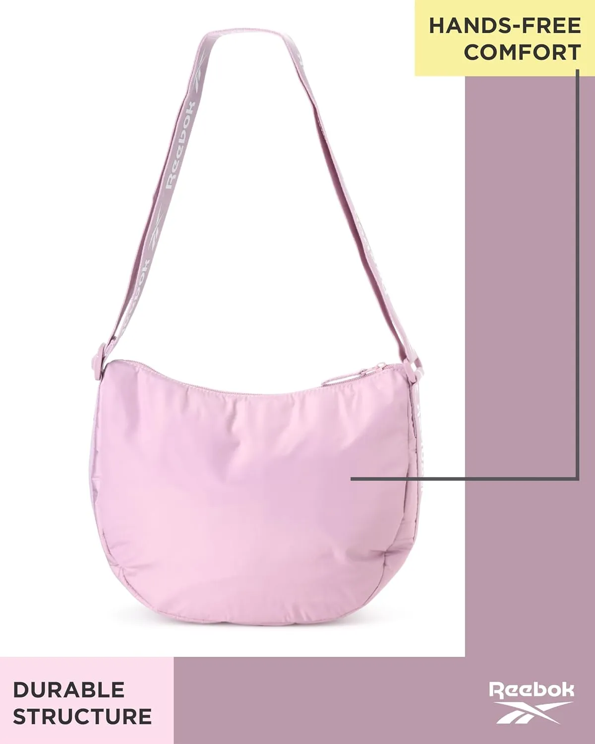 Reebok Women's Crossbody Bag - Stylish Lightweight Nylon Quilted and Non-Quilted Everyday Sling Bags for Women