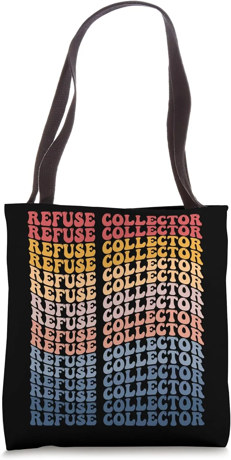 Refuse Collector Groovy Retro Tote Bag