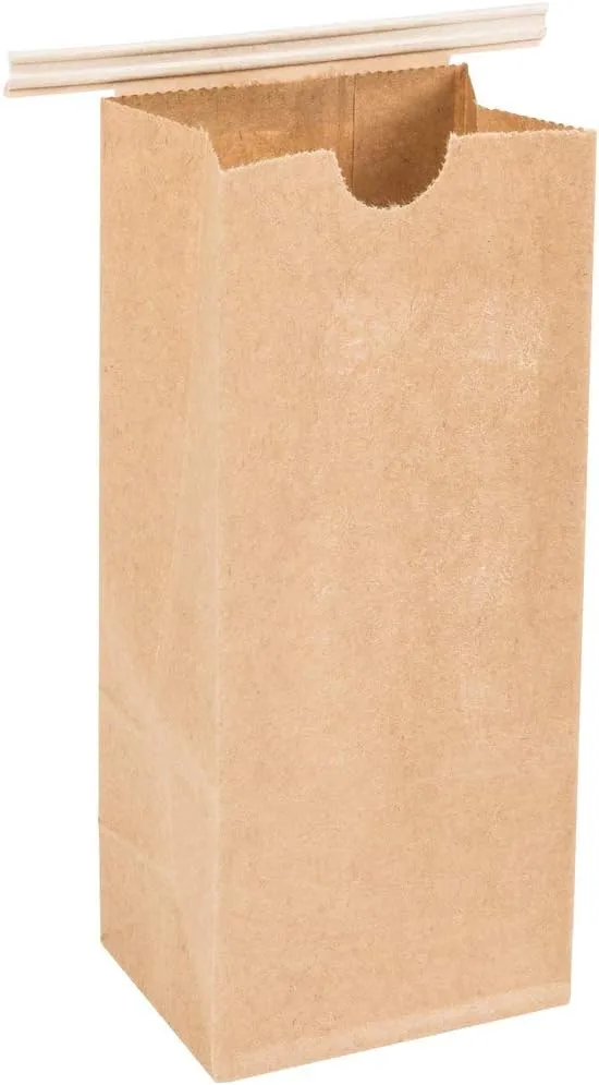 Resealable Kraft Tin Tie Poly-lined Bags Coffee Bags Reclosable Tin Tie Bags without window - 1Lb - 25 Pack