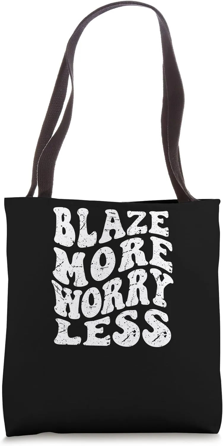 Retro Groovy Blaze Blaze Marijuana Weed Lover Tote Bag