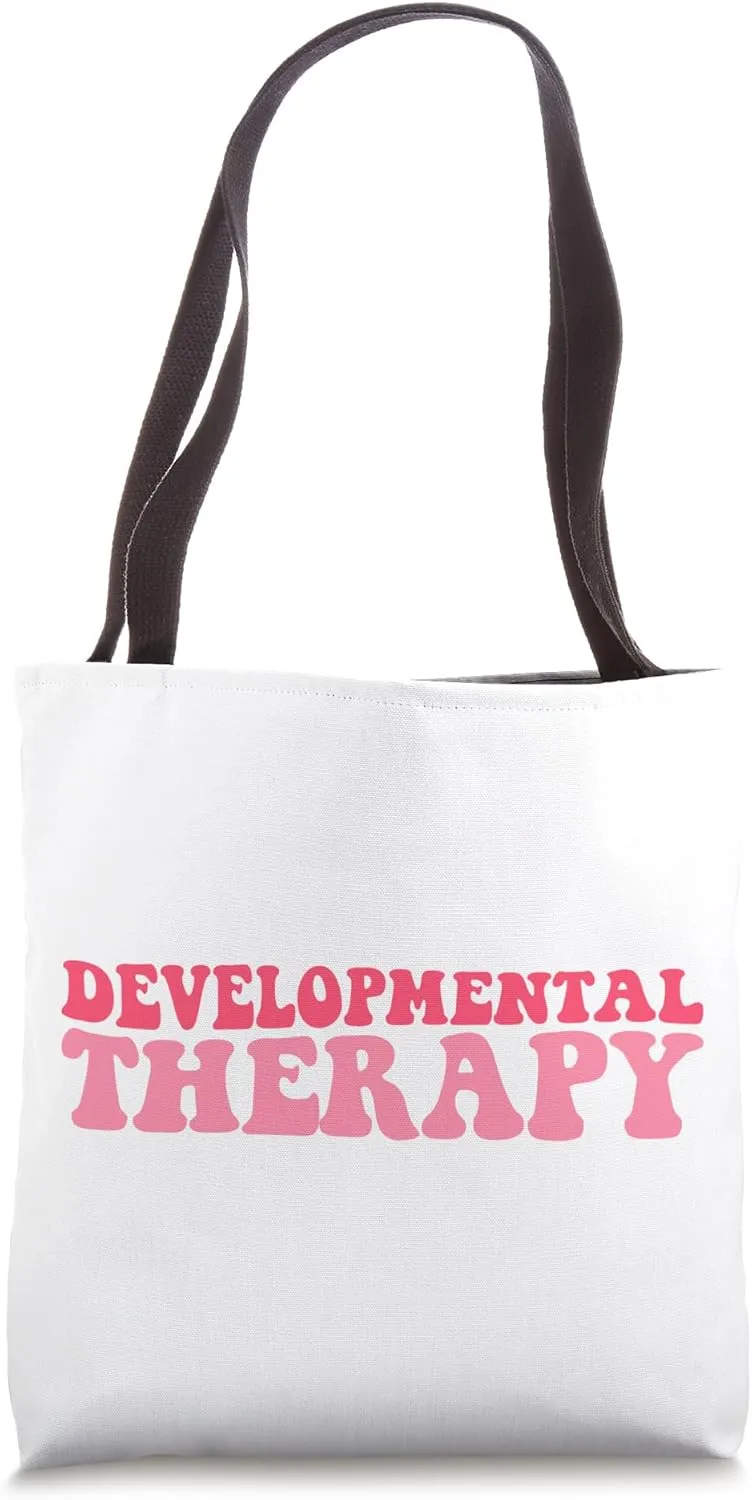 Retro Groovy Developmental Therapy Developmental Therapist Tote Bag