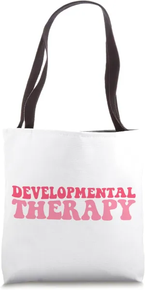 Retro Groovy Developmental Therapy Developmental Therapist Tote Bag