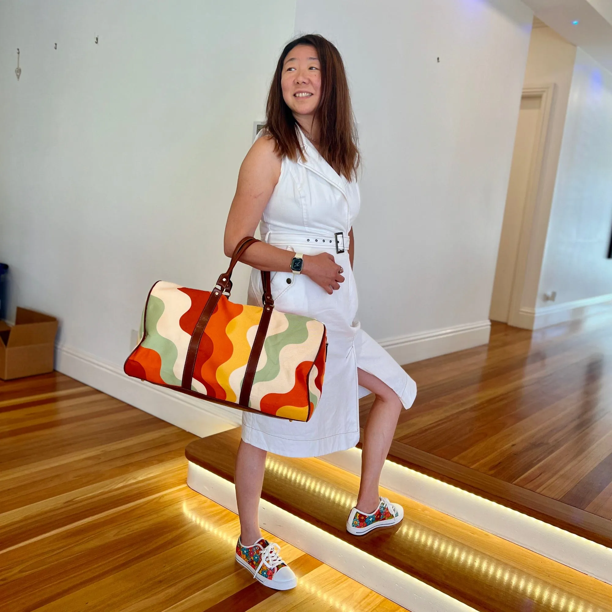 Retro Groovy Vibes | Travel Duffle Bag