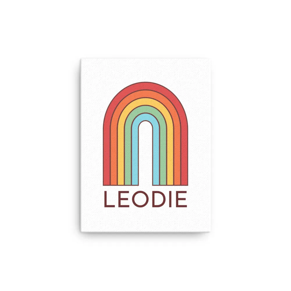 Retro Rainbow Thin Canvas Print