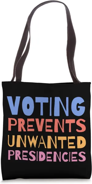 Retro Voting Prevents Unwanted Presidencies Funny Elections Tote Bag