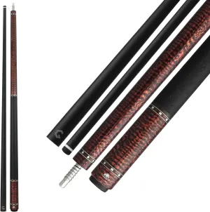 RHINO G-w Series Pool Cue - Amboyna, Bocote, Ebony, Snakewood, Thuya - 3/8-8 Joint - 12.5 mm Tip Diameter