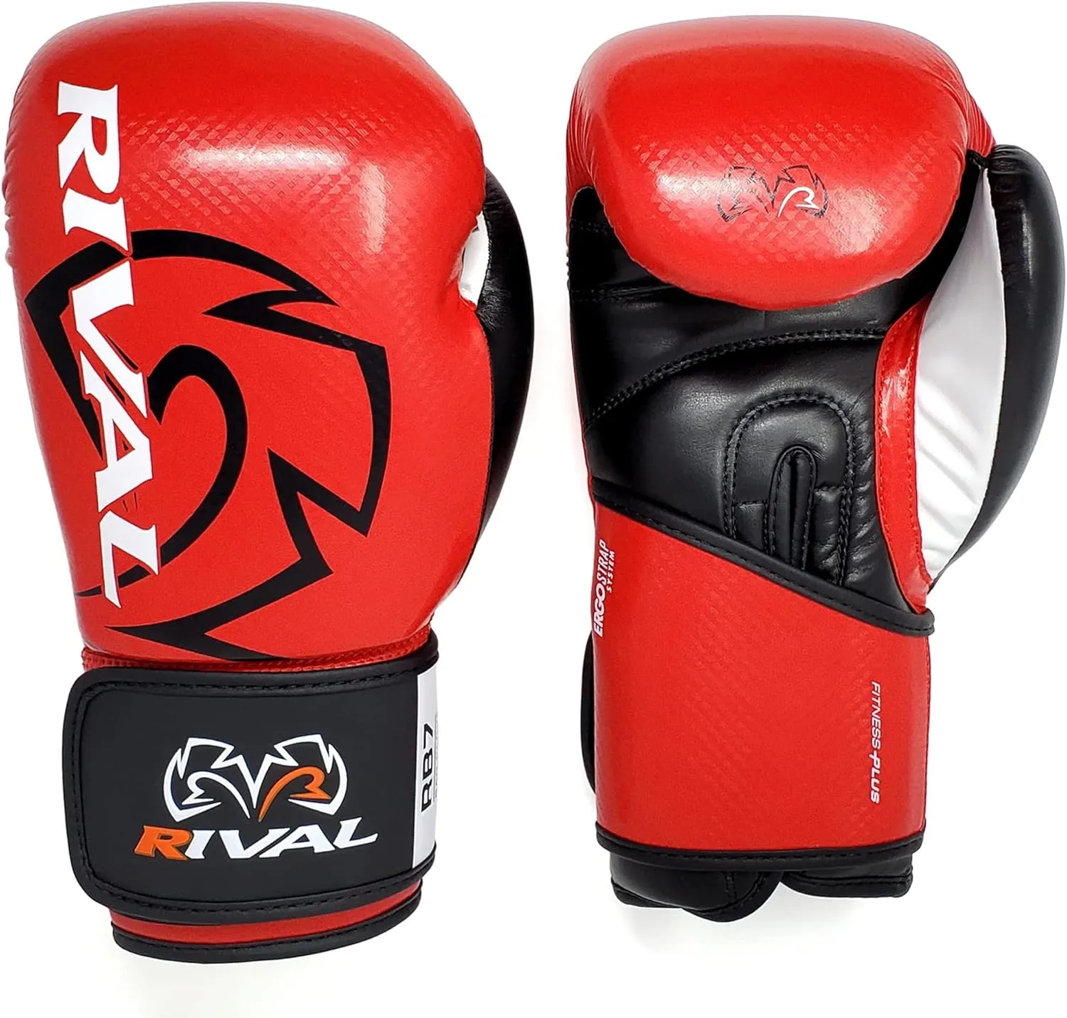 RIVAL Boxing RB7 Fitness Plus Bag Gloves, Ergo Strap System and High-Density Layered Padding for Heavy Bag and Mitt Work