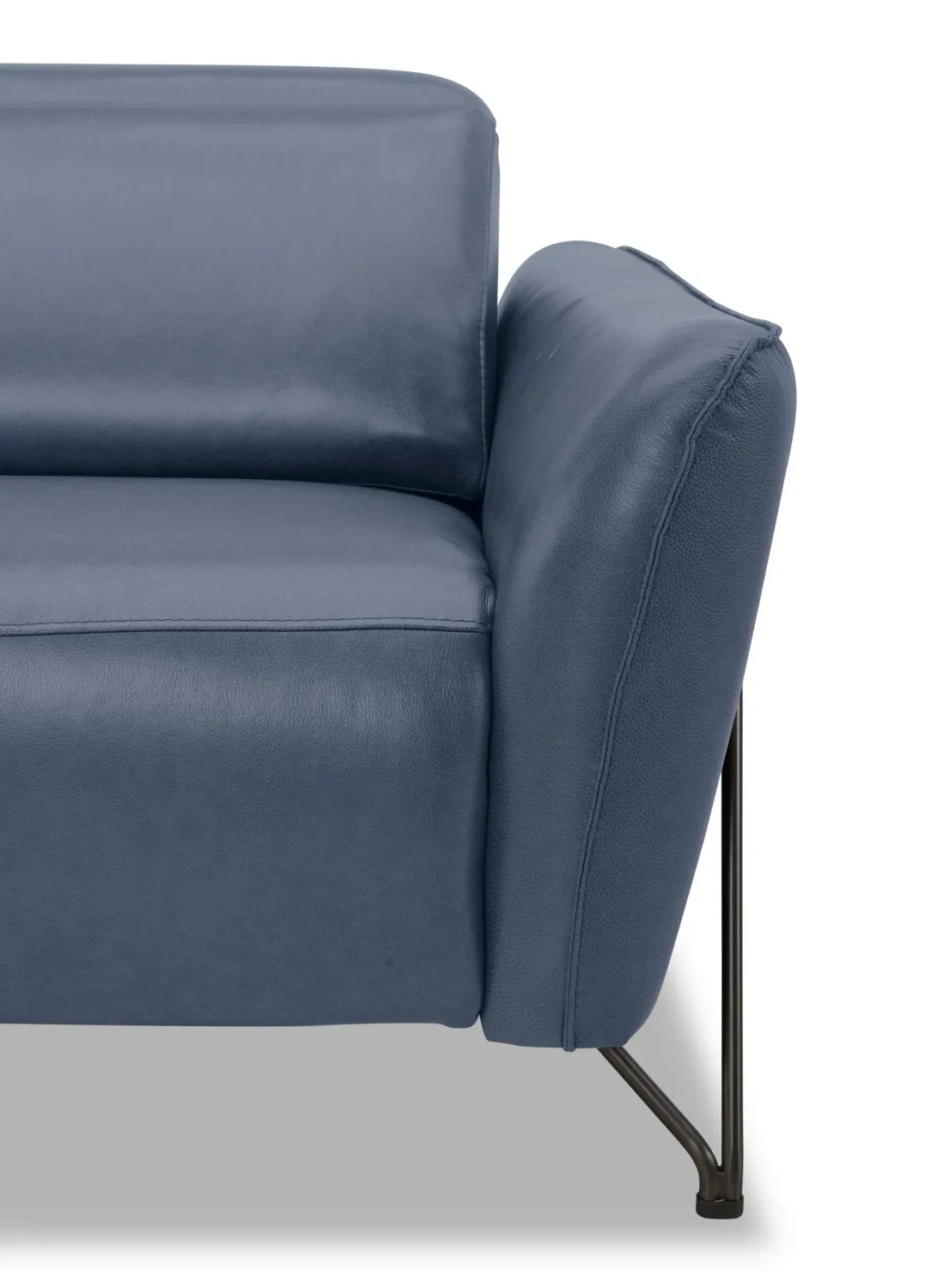 Riviera Top-Grain Genuine Leather Power Reclining Chair - Blue | Fauteuil à inclinaison électrique Riviera en cuir véritable de qualité supérieure - bleu