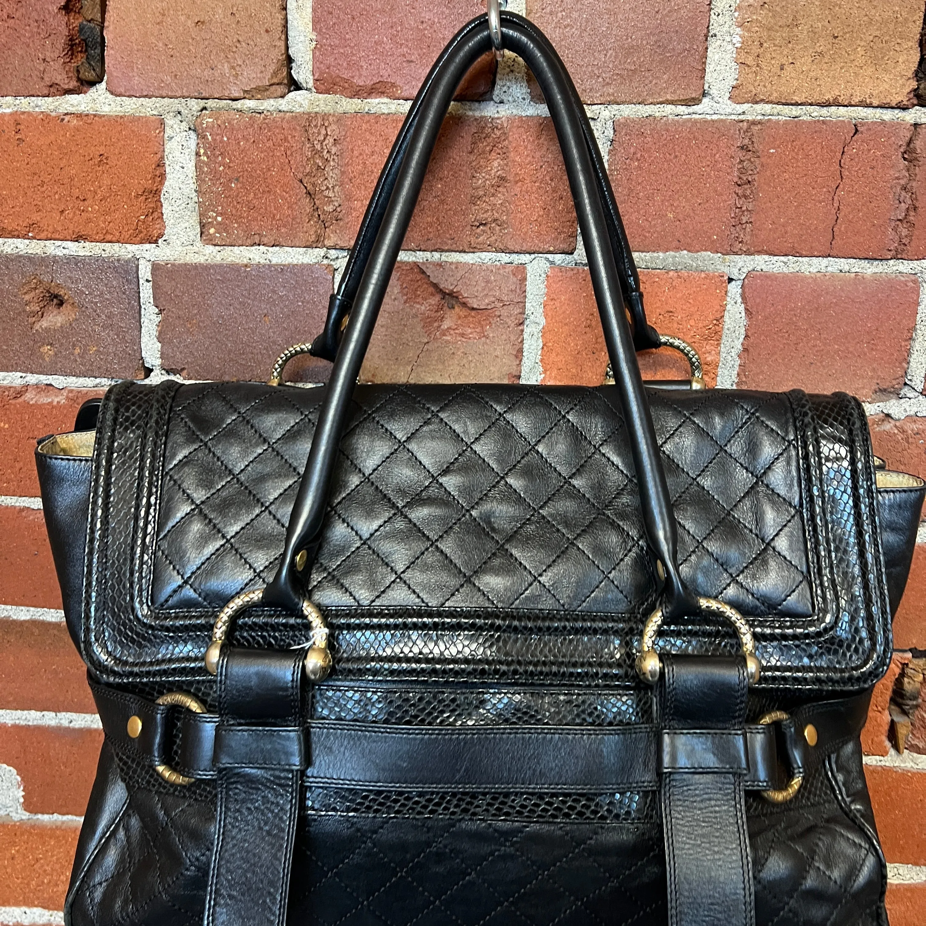 ROBERTO CAVALLI leather handbag
