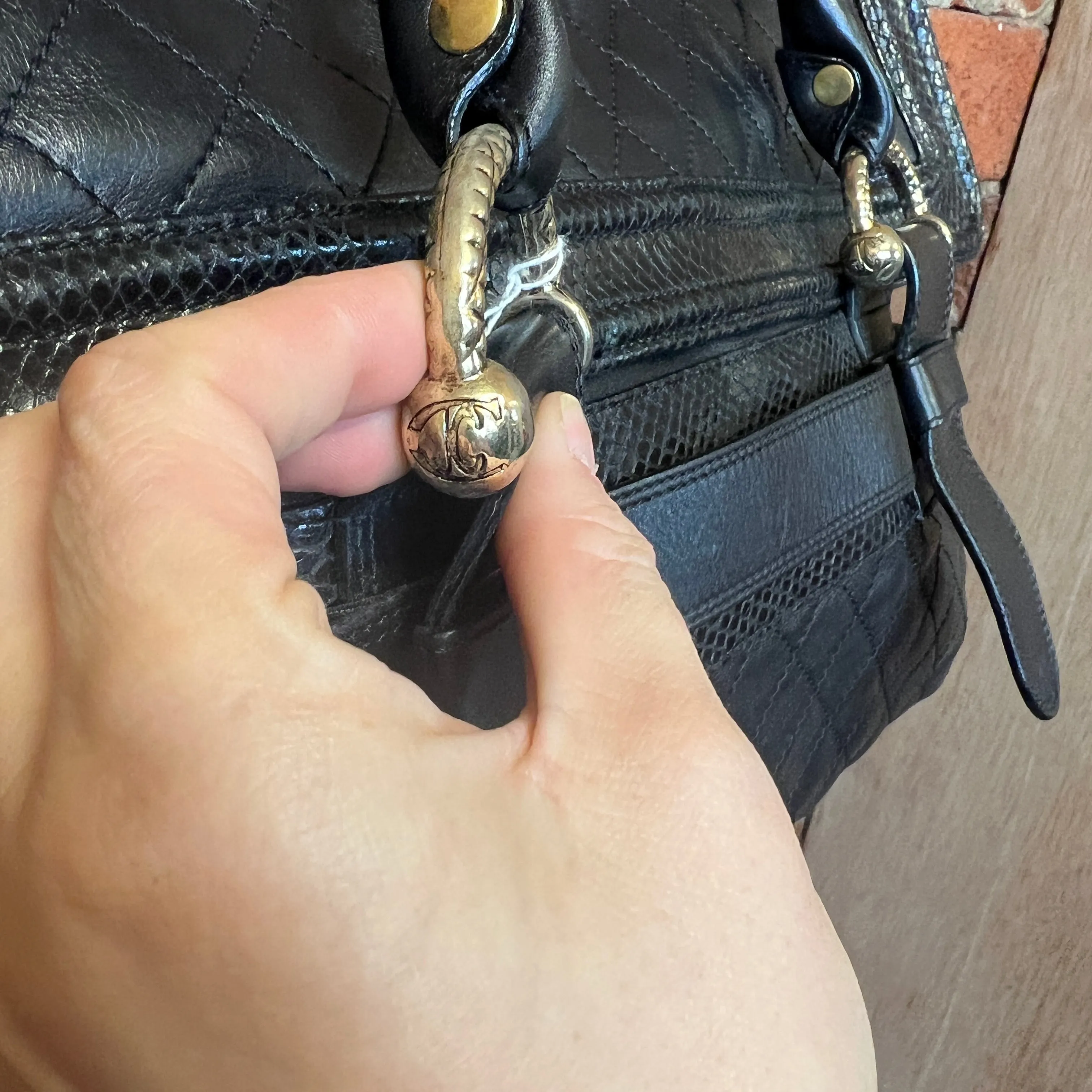 ROBERTO CAVALLI leather handbag