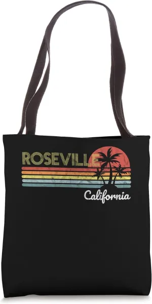 Roseville, CA California visitor native tourist 70s 80s Tote Bag