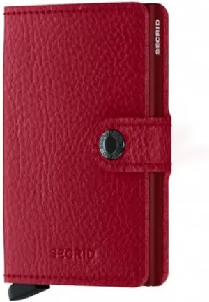 Rosso Bordeaux Miniwallet in Vegetable-Tanned Leather by Secrid