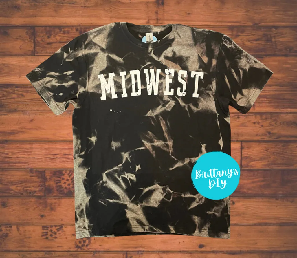 RTS Midwest Sweatshirt in Black Bleached Top