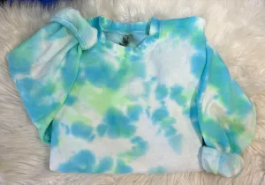 RTS Tie Dye Blank Sweatshirt in Ocean Blue