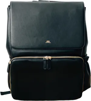 Ruby Camera Backpack – Sleek, Durable Vegan Leather Bag with Gear Dividers, Laptop Compartment, and Side Access for Cameras & Gear, Black