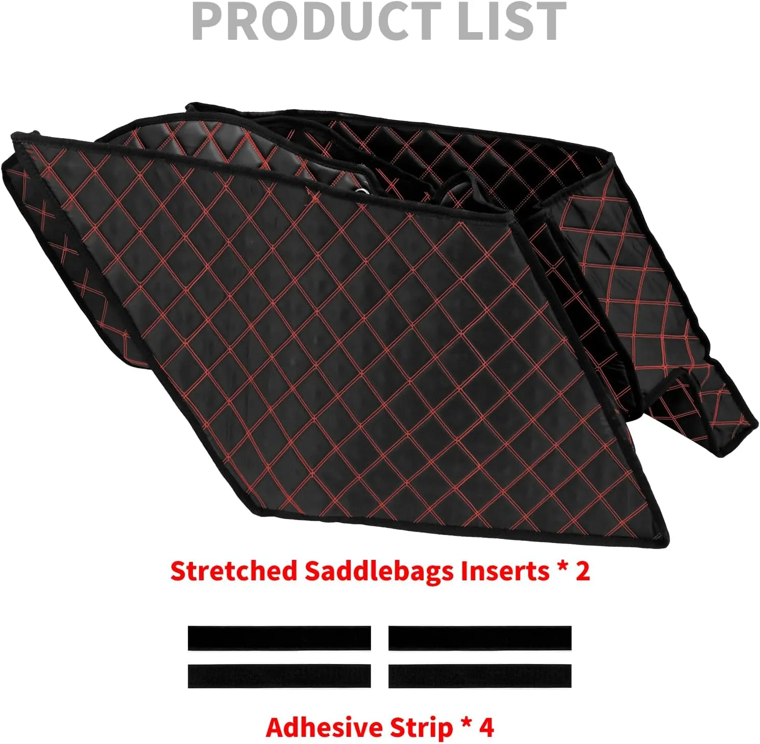 Saddlebag Liners Carpet Insert for 5 inch Stretched Hard Saddlebags Fit for Harley Touring Road King Road Glide Street Glide Electra Glide