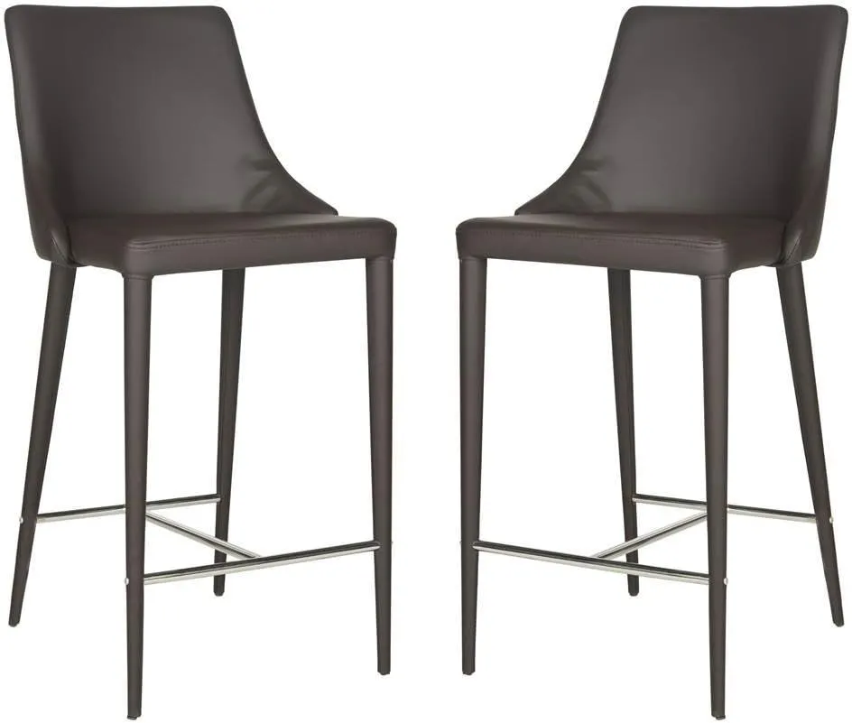 Safavieh Home Collection Summerset Mid-Century Modern White Counter Stool