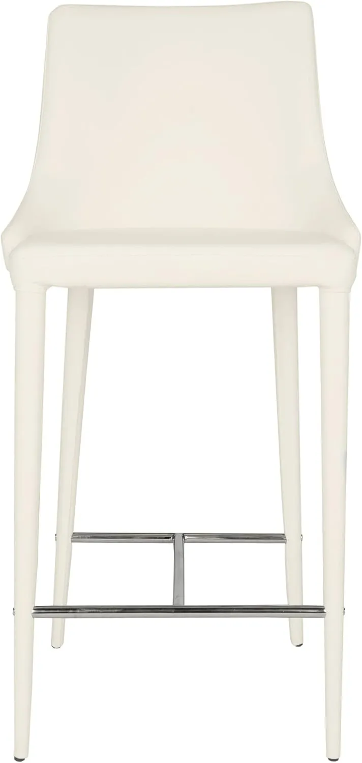 Safavieh Home Collection Summerset Mid-Century Modern White Counter Stool