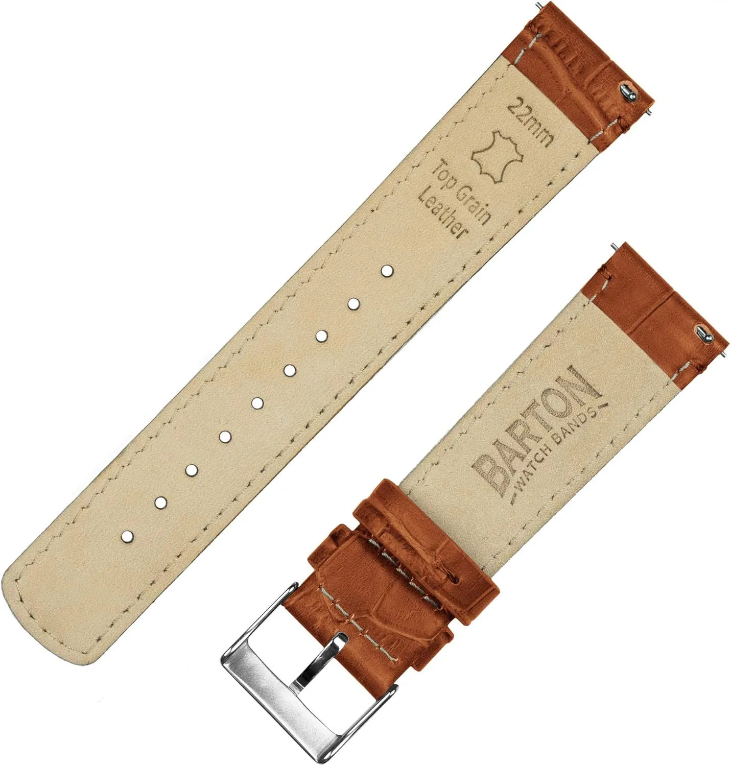 Samsung Galaxy Watch Active Black Alligator Grain Leather Watch Band