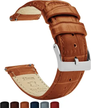 Samsung Galaxy Watch Active Black Alligator Grain Leather Watch Band