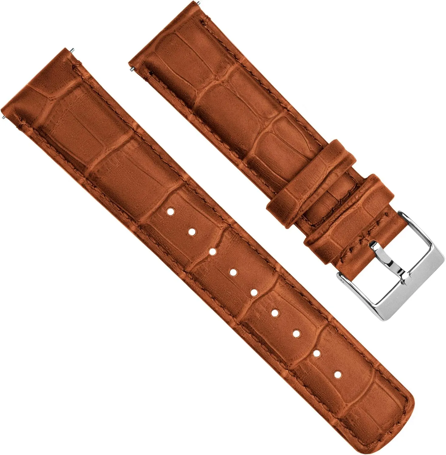 Samsung Galaxy Watch Active Black Alligator Grain Leather Watch Band