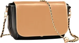 Sandy Brown Crossbody Bags for Women PU Leather Purse Handbag