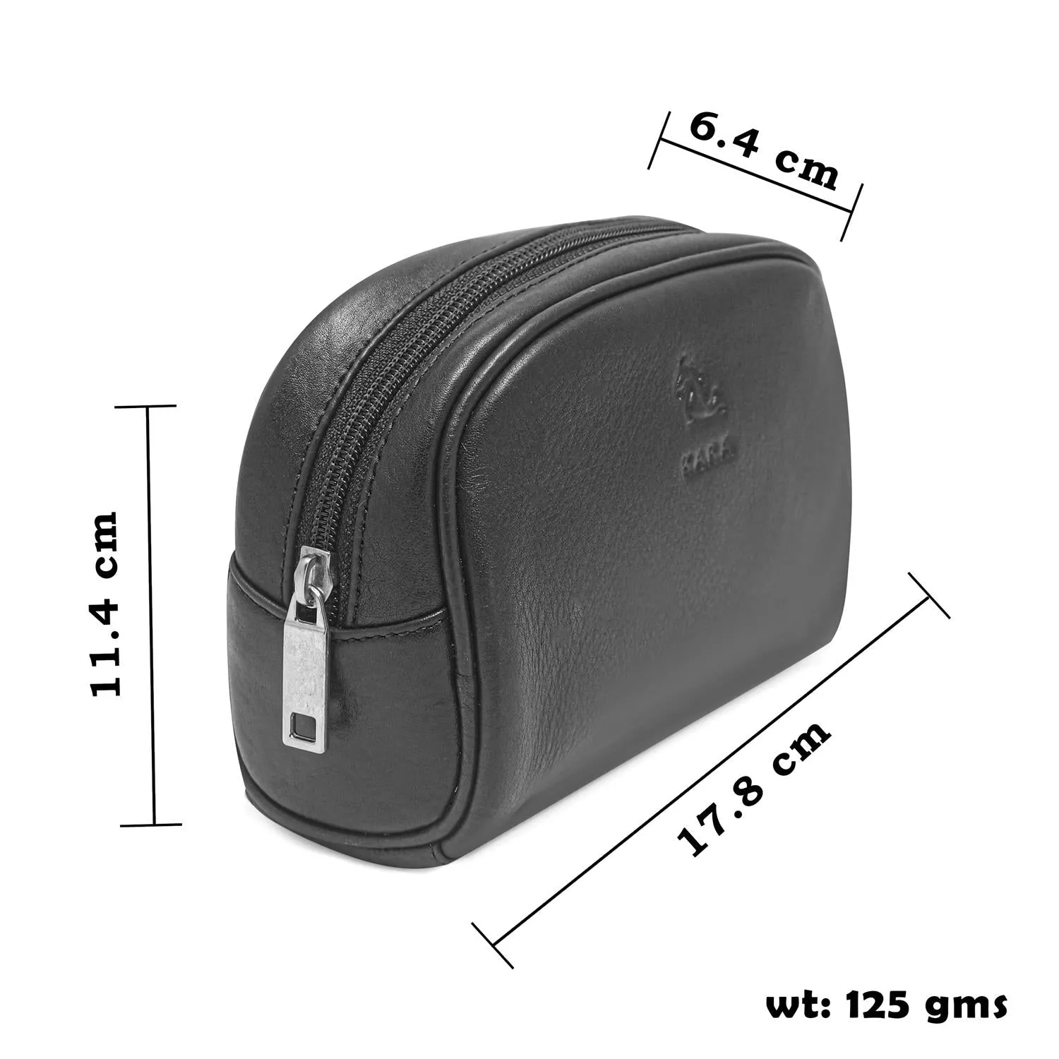 Sasha Classic Durable Leather Toiletry Bag