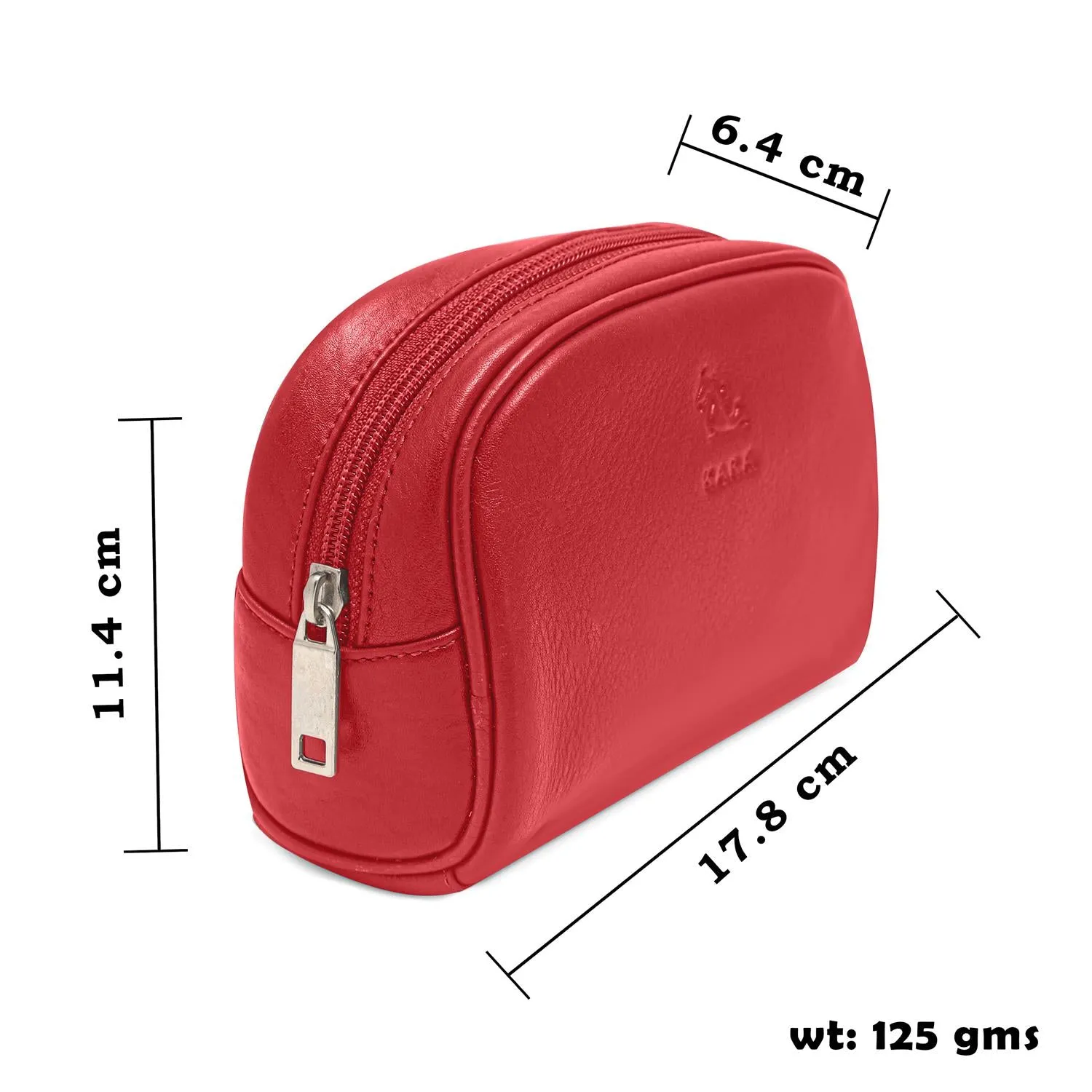 Sasha Classic Durable Leather Toiletry Bag