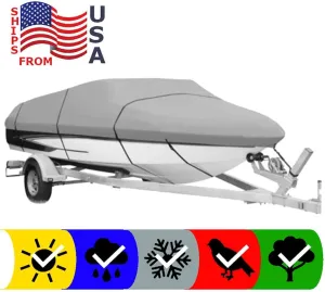 SBU Boat Cover Compatible for Lowe Roughneck 1652 VT 2006 All Weather Protection