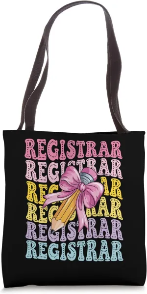 School Registrar Clerk Recorder Student Records Data Manager Tote Bag