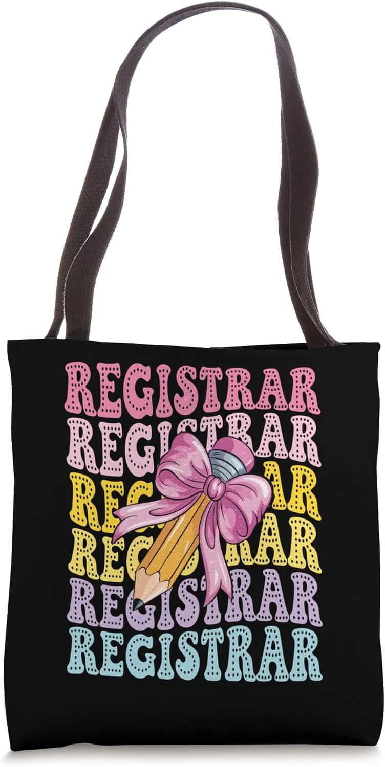School Registrar Clerk Recorder Student Records Data Manager Tote Bag