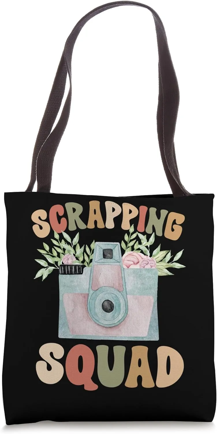 Scrapping Squad Groovy Scrapbooking Scrapbooker Scrapbook Tote Bag