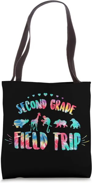 Second Grade Students School Zoo Tie Dye Field Trip Matching Tote Bag