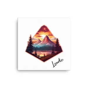 Serene Mountain Sunset Thin Canvas Print