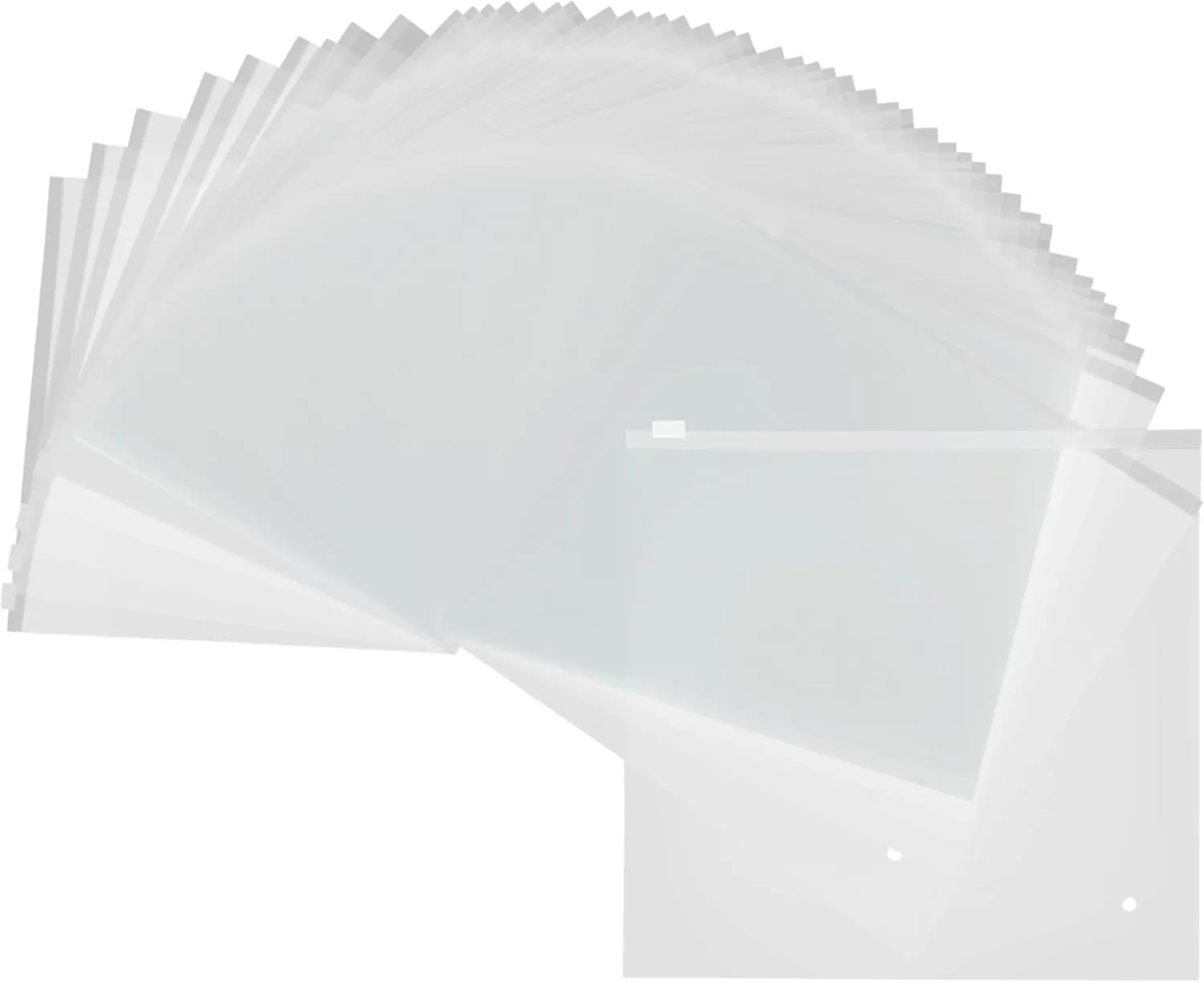Set of 100 Plastic Poly Bags with Slider Closure for Clothes & Fabrics, 3 Mil (Frosted, 14 X 14")
