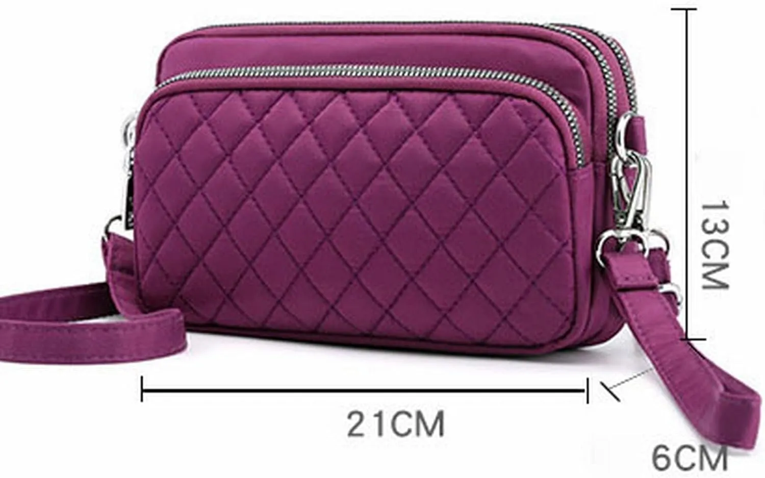 Shoulder Bags Shoulder Bag Nylon Fashion Crossbody Messengers Bags Female Fashion Women Handbags Phone Bag Case for Travel Shopping(Black)