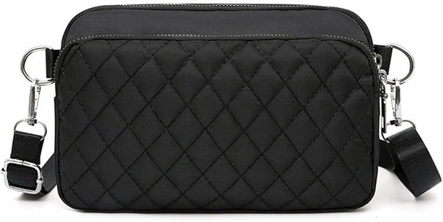 Shoulder Bags Shoulder Bag Nylon Fashion Crossbody Messengers Bags Female Fashion Women Handbags Phone Bag Case for Travel Shopping(Black)
