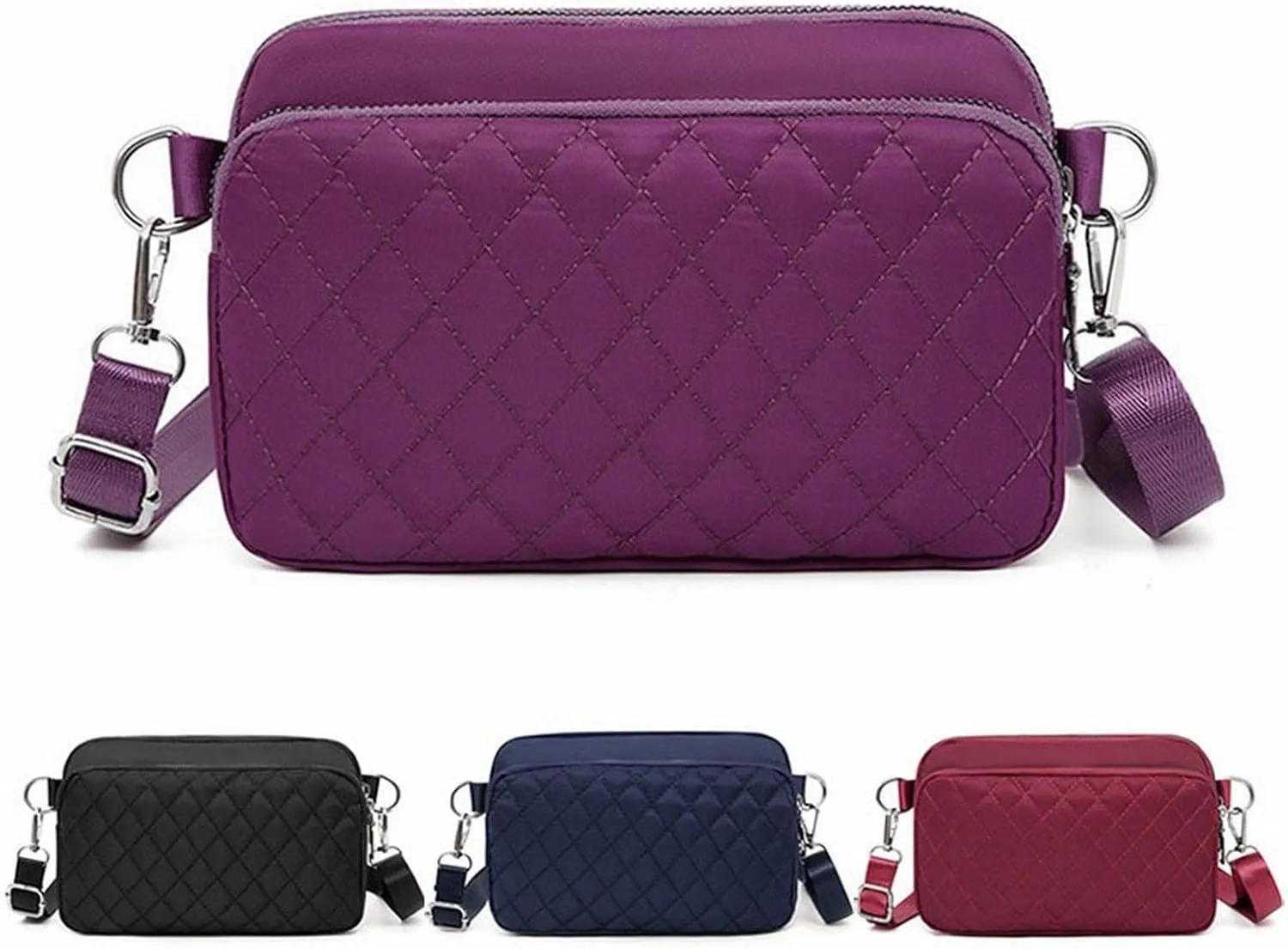 Shoulder Bags Shoulder Bag Nylon Fashion Crossbody Messengers Bags Female Fashion Women Handbags Phone Bag Case for Travel Shopping(Black)